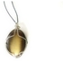 Lizzy Crafts Fashionable Necklace - Brown agate - silver pendant
