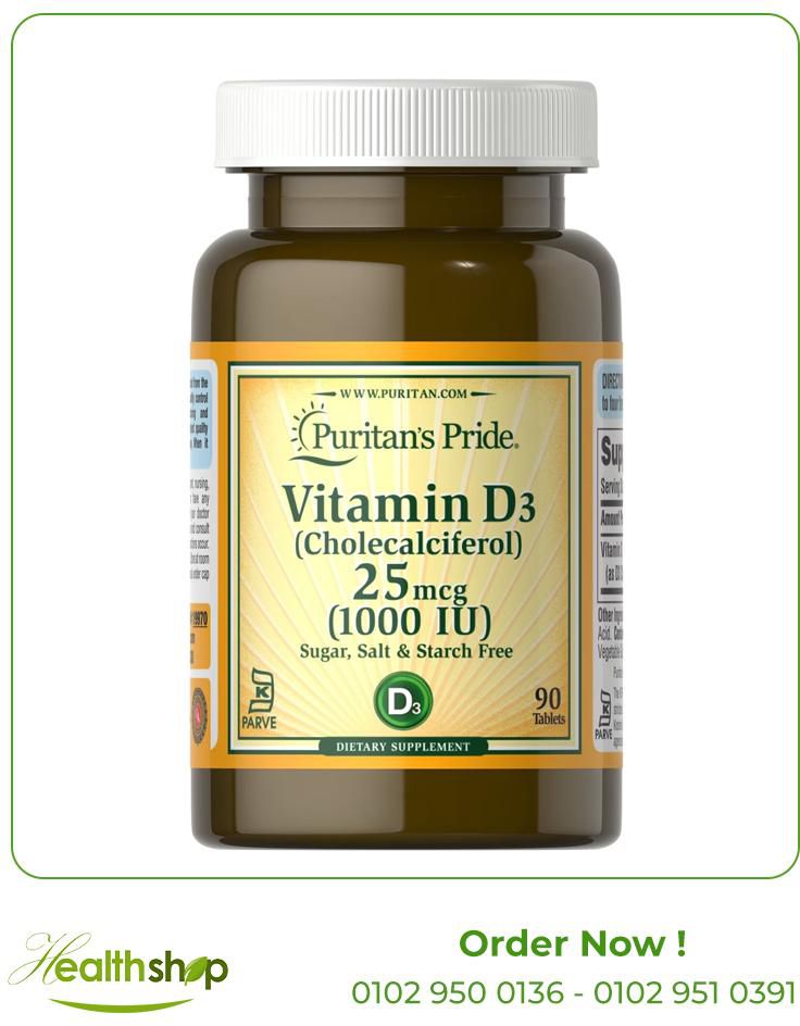 Vitamin D3 ( cholecalciferol ) 1000 IU - 90 Tablets