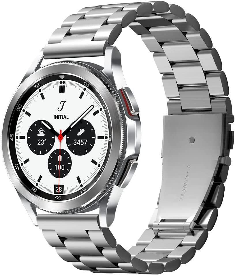 Spigen Modern Fit designed For Samsung Galaxy Watch 4 Band 44mm/40mm, Galaxy Watch 4 Classic Band 46mm/42mm, Galaxy Watch 3 Band 41mm, Galaxy Watch Active 1&amp;2 Band - Silver