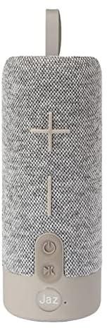 Jaz True Wireless Stereo Speaker with Microphone, Portable Bluetooth Speaker, Deep Bass & Loud Sounds, Compact Travel Friendly Design, Fabric