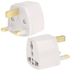 2 Plug Adapters, Travel Power Adaptor With UK Socket Plug(White).