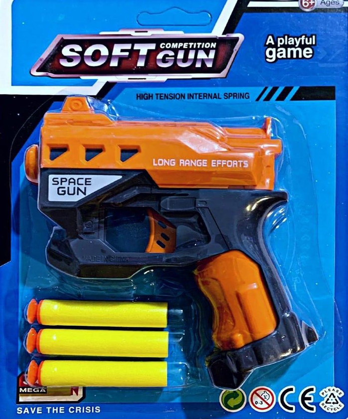 Get Mini Soft Bullet Gun Toy - Orange - Orange with best offers | Raneen.com