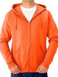 Men&#39;s Fleece Full-Zip Hooded Sweatshirt (ORANGE,XL)