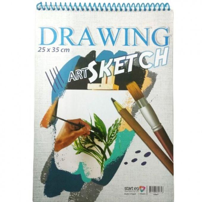 Drawing Sketchbook 160 GRM 25 * 35 CM (12 Sheets - White)