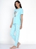Printed Nightwear Pyjama Set Mint