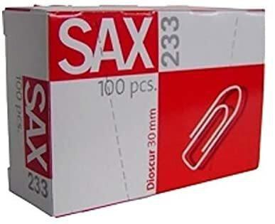 Generic Sax 233 Paper Clip, 30mm, 100 Clips/Packet
