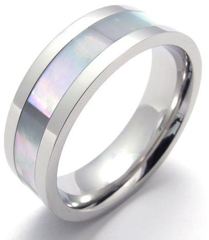 7mm Contracted Shiny Fashion Men Ring Size 8