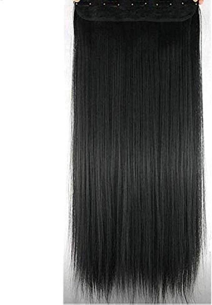 Long Straight Synthetic Hair Extension, Black