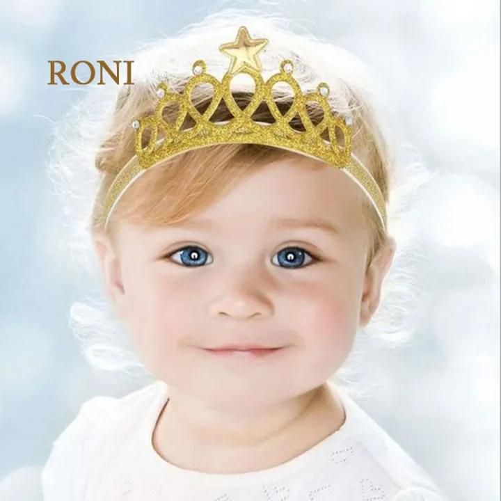 RONI Girl Big Crown  Hair Band Baby Hair Accessories
