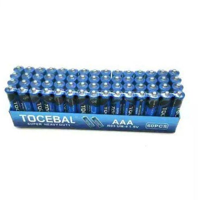 Tocebal Super Heavy Duty AAA/AA R6 UM-3 1.5V Batteries 60Pcs