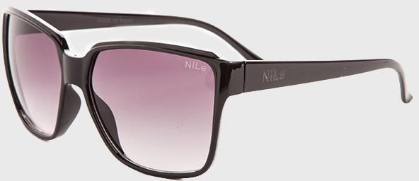 Nile Unisex Oversized Wayfarer Sunglasses - Black