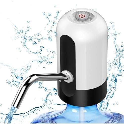 Home Brand 5 Gallon Water Bottle Pump, USB Charging Portable Electric Water Pump for for for 2-5 Gallon Jugs USB Charging Portable Water Dispenser for Office, Home, Camping, Kitchen and etc,white