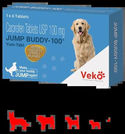 Jump Buddy Carprofen 100mg Tablets Pain Treatment in Dogs