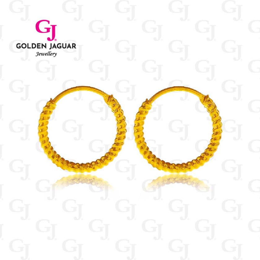 GJ Jewellery Emas Korea Earring - Bulat Kikir 69605
