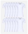 Solo Bundle Of 12 Plain V-Neck Undershirt - White