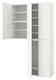 PLATSA Wardrobe w 6 doors, Fonnes white, 140x42x241 cm - IKEA