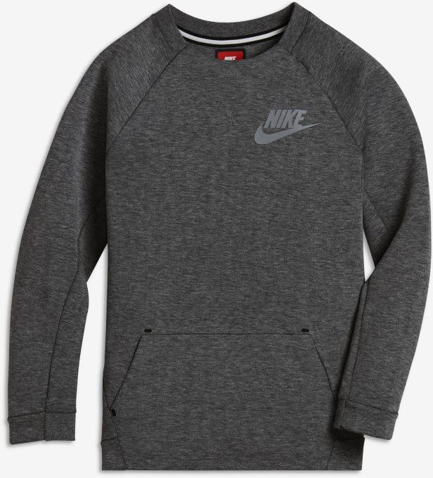 Nike Sportswear Tech Fleece Older Kids'(Boys') Long-Sleeve Crew - Grey