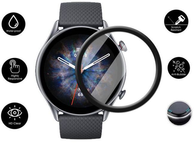 اسكرين حماية عالية الجودة لشاشة ساعة امازفيت ووتش جي تي ار 3 برو Amazfit GTR 3 Pro