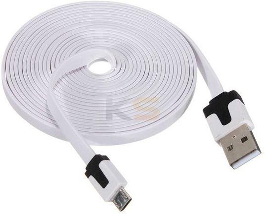 3 Meter 10ft Flat Noodle Micro USB Cable Samsung Note 3 and Note 4