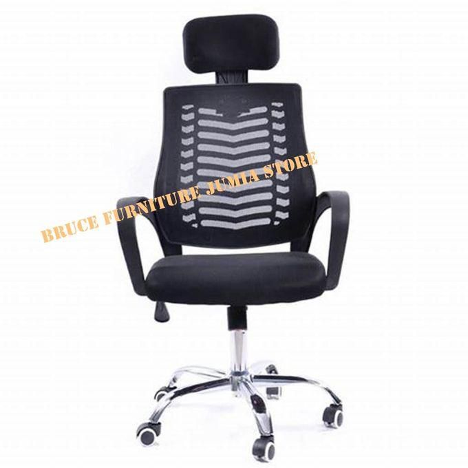 High-back Office Chair With Mesh Back Fabric And Head Rest