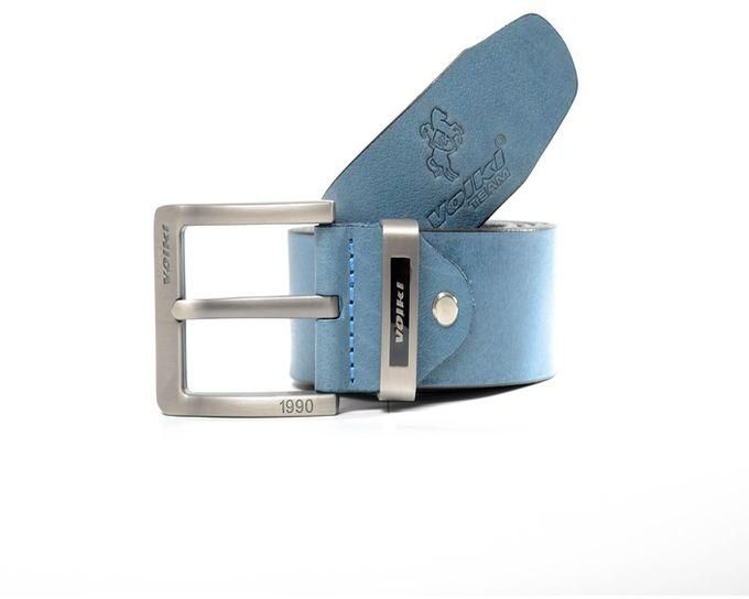 Voiki Team " Voiki" Natural leather belt – Blue Sky