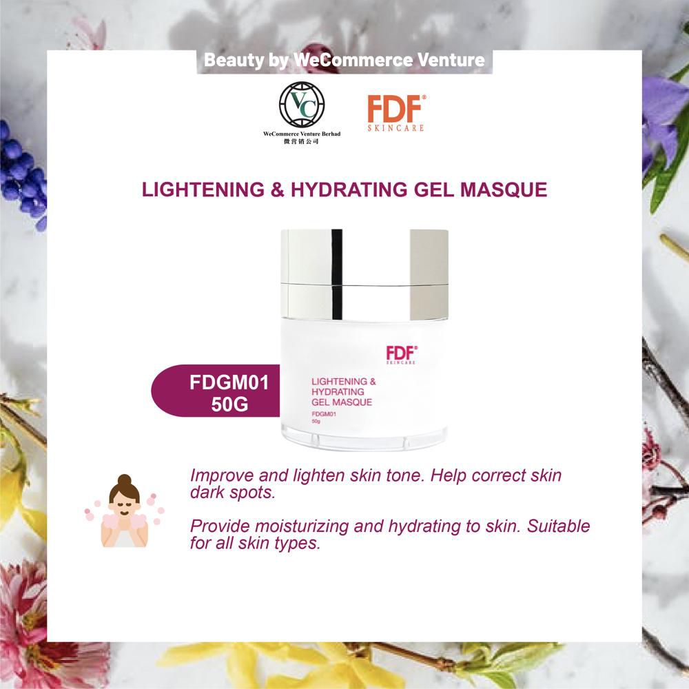 FDF Skincare Lightening &amp; Hydrating Gel Masque - 50g