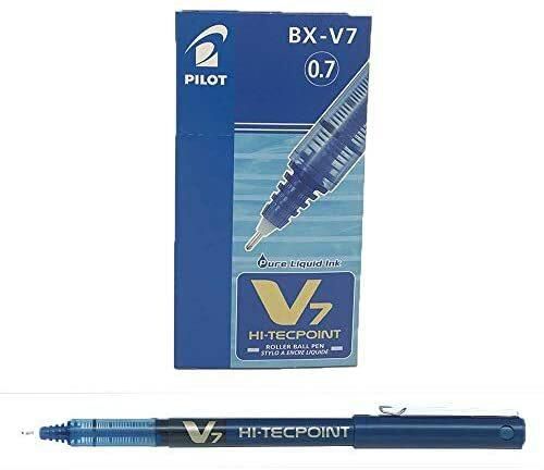 Pilot V7 Hi Tecpoint Pen Blue Pack of 12