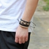 4pcs Braided Adjustable Leather Bracelet