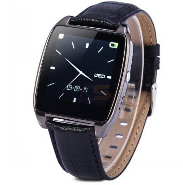 RWATCH R7S Unisex Smart Watch Bluetooth 4.0 Rectangle Shape with Genuine Leather Band Message Dialer