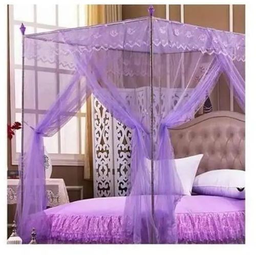 Mosquito Net with Metallic Stand 4 by 6 - Purple purple