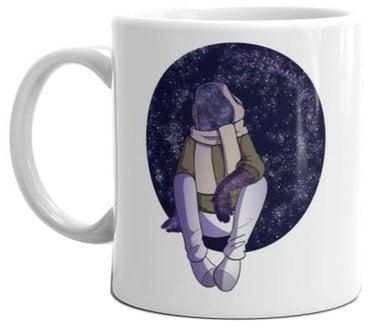 Printed Ceramic Mug White/Purple