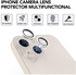 ACCGONON (2 sets)(Blue)Metal Full Cover +Tempered Glass Circle Camera Lens Protector for iPhone 13/13 mini,HD Camera Lens Screen Cover Case,9H Hardness Anti-Scratch Camera Screen Protective Lens Film
