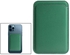 Magnetic Leather Card Wallet Holder Pocket For IPhone 12 Dark Green