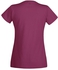 Fruit Of The Loom Maroon 100% Heavy Cotton Lady's Round Neck T-Shirt