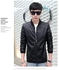 Generic Cool Popular Classic Men's Europe and the United States Wind PU Leather Men's Jacket-black