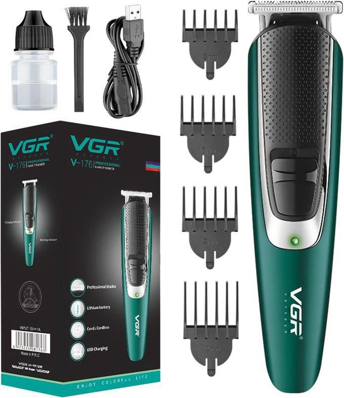 VGR V-176 Professional Rechargeable Hair Trimmer USB - Green