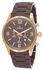 Fitron Men's Brown Dial Rubber Band Casual Watch - 8104M