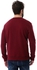 Kady V-Neck Plain Sweatshirt - Maroon