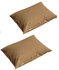 Comfort Plain Cotton Pillowcase - Set of 2 - Iced Coffee