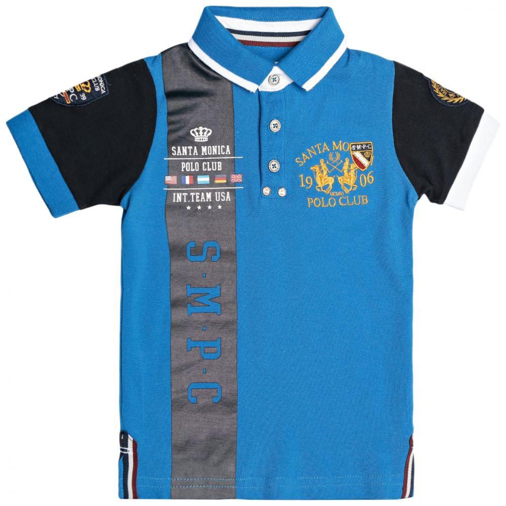 Santa Monica M167687C Polo Shirt for Boys - 4 - 5 Years, Blue Sapphire