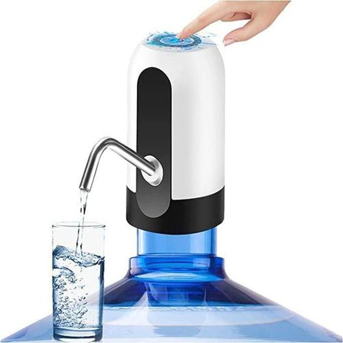 مضخة زجاجة مياه وموزع زجاجة مياه سعة 5 جالون بشحن USB مضخة مياه اوتوماتيكية محمولة مع مفتاح زجاجة مياه (مضخة سوداء)