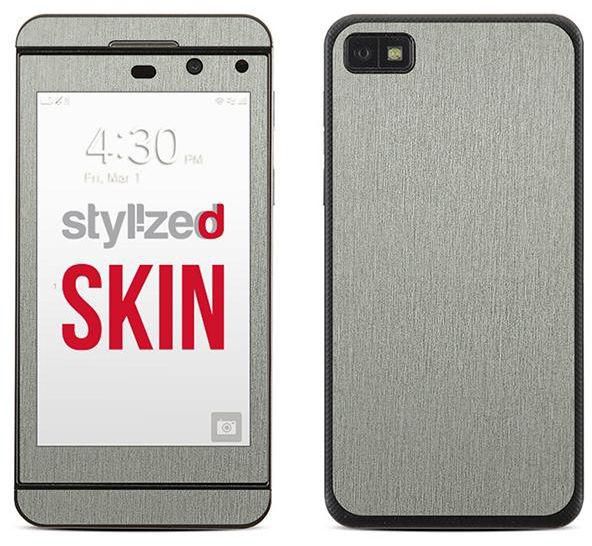 Stylizedd Premium Vinyl Skin Decal Body Wrap For Blackberry Z10 - Brushed Aluminum