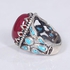 Generic Silver Ring with Red Agate Gemastone