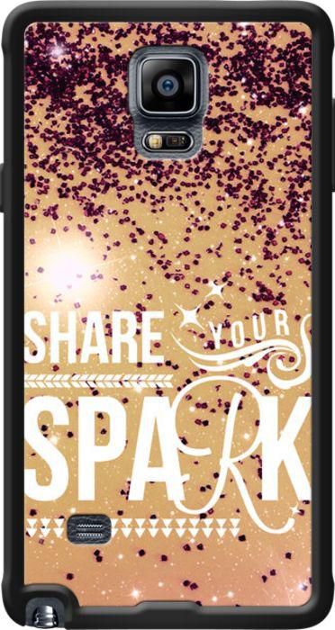 Samsung Galaxy Note 4  Hard Back Case Cover SHARE YOUR SPARK