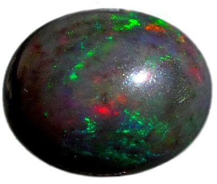 حجر اوبال متغير اللون  مقصوص قصة بيضاوية الشكل بوزن 1.45 قيراط