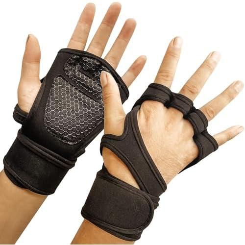 Sky-Touch Sports Cross Training Gloves, Fitness Gloves With Wrist Support, Gym Workout,Weightlifting & Fitness-Leather Padding, No Calluses-Suits Men & Women-Weight Lifting