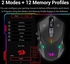 Redragon M601 Gaming Mouse RGB Backlit Wired Ergonomic 7 Button Programmable Mouse Macro Recording, Weight Tuning Set 7200 DPI for Windows PC (Black)
