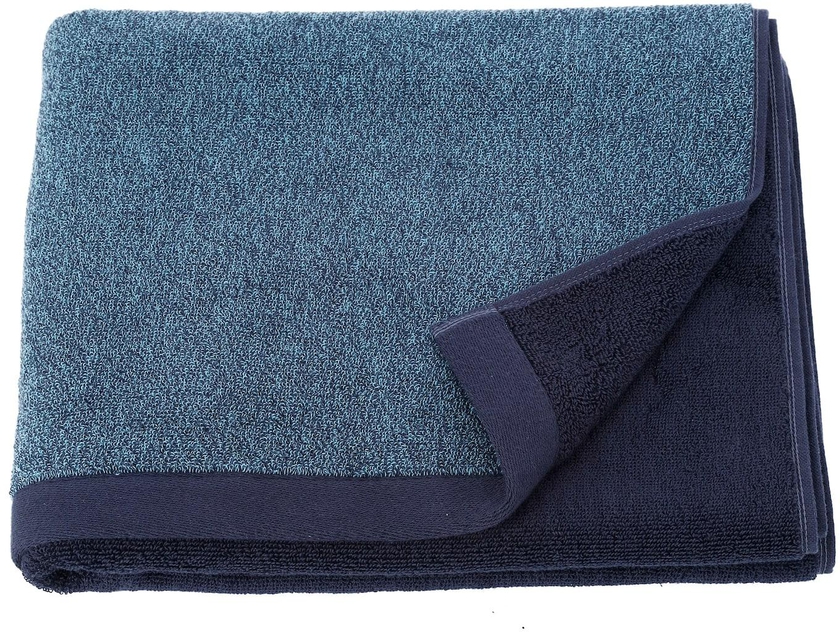 HIMLEÅN Bath towel - dark blue/mélange 70x140 cm