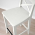 INGOLF Bar stool with backrest - white 63 cm