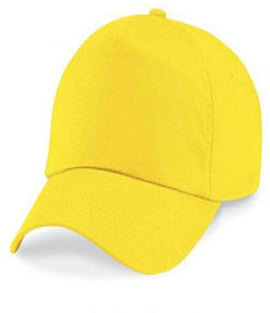 Face Cap With Adjustable Strap Yellow